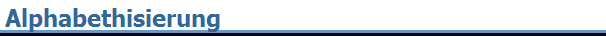 Alphabethisierung